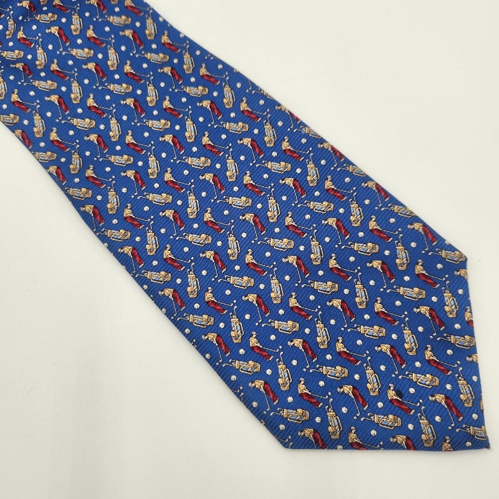 100% Silk Blue Pierre Cardin Tie‎ For The Golfing Dad In Your Life